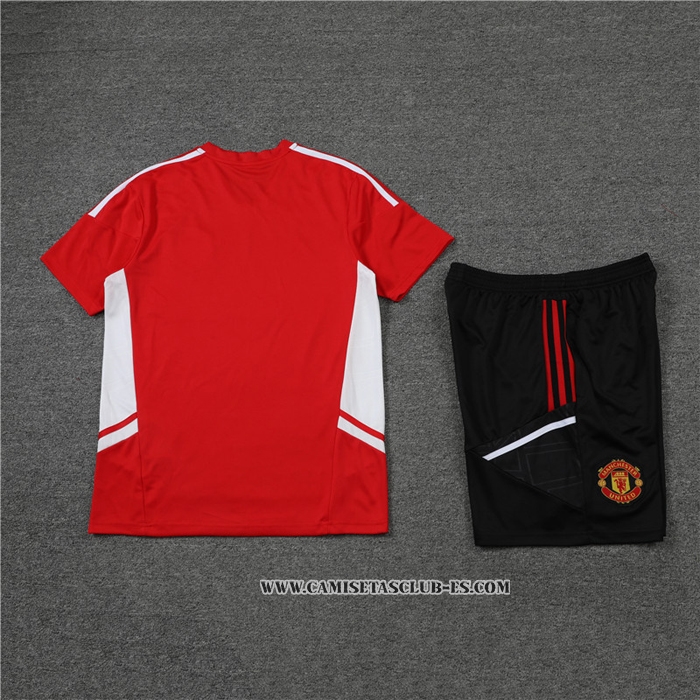 Chandal del Manchester United 22-23 Manga Corta Rojo - Pantalon Corto